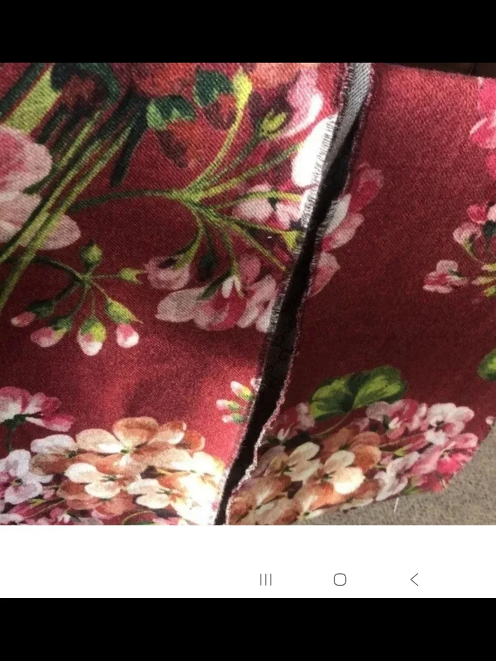 GUCCI GG Guccissima Red Floral Wool Miniorophin Scarf NWT